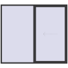 Pricing Sliding patio doors 2600x2300 mm REHAU GENEO HST ANTHRACITE_GREY_GLATT two-sided