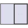 Pricing Sliding patio doors 3000x2300 mm REHAU GENEO HST ANTHRACITE_GREY_GLATT two-sided
