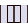 Pricing Sliding patio doors 3300x2200 mm PATIO DOOR REHAU BRILLANT DESIGN CHOCOLATE_BROWN two-sided
