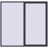Pricing Sliding patio doors 2400x2300 mm REHAU GENEO HST ANTHRACITE_GREY_STRUKTURAL two-sided