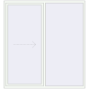 Pricing Sliding patio doors 2000x2150 mm PATIO DOOR REHAU BRILLANT DESIGN RAL 9016 Traffic white two-sided