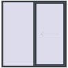 Ustalenie cen Przesuwane drzwi tarasowe 2000x2050 mm PATIO DOOR REHAU BRILLANT DESIGN ANTHRACITE_GREY_STRUKTURAL dwustronny