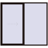 Pricing Sliding patio doors 2400x2200 mm PATIO DOOR REHAU SYNEGO BLACK_BROWN two-sided