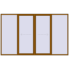 Pricing Sliding patio doors 3600x2200 mm PATIO DOOR REHAU BRILLANT DESIGN GOLDEN OAK two-sided