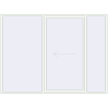 Pricing Sliding patio doors 2800x2100 mm PATIO DOOR REHAU SYNEGO RAL 9016 Traffic white two-sided