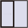 Pricing Sliding patio doors 2000x2000 mm PATIO DOOR REHAU BRILLANT DESIGN BLACK_BROWN two-sided