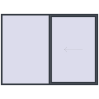 Pricing Sliding patio doors 3000x2200 mm PATIO DOOR REHAU SYNEGO ANTHRACITE_GREY_STRUKTURAL two-sided