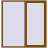 Pricing Sliding patio doors 1900x2000 mm PATIO DOOR REHAU SYNEGO GOLDEN OAK two-sided