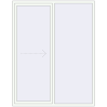 Pricing Sliding patio doors 1800x2300 mm REHAU SYNEGO SLIDE RAL 9016 Traffic white two-sided