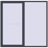 Pricing Sliding patio doors 2050x2010 mm PATIO DOOR REHAU BRILLANT DESIGN ANTHRACITE_GREY_STRUKTURAL two-sided