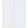Pricing Sliding patio doors 1800x2150 mm PATIO DOOR REHAU BRILLANT DESIGN RAL 9016 Traffic white two-sided