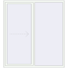 Ustalenie cen Przesuwane drzwi tarasowe 1800x1950 mm PATIO DOOR REHAU BRILLANT DESIGN RAL 9016 Traffic white dwustronny