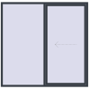 Pricing Sliding patio doors 2220x2150 mm PATIO DOOR REHAU SYNEGO ANTHRACITE_GREY_STRUKTURAL external
