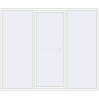 Pricing Sliding patio doors 2600x2200 mm PATIO DOOR REHAU SYNEGO RAL 9016 Traffic white two-sided
