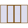 Pricing Sliding patio doors 3600x2400 mm PATIO DOOR REHAU SYNEGO GOLDEN OAK two-sided