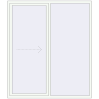 Pricing Sliding patio doors 1860x2150 mm REHAU SYNEGO SLIDE RAL 9016 Traffic white two-sided