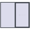 Pricing Sliding patio doors 2500x2200 mm PATIO DOOR REHAU BRILLANT DESIGN ANTHRACITE_GREY_STRUKTURAL two-sided