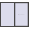 Pricing Sliding patio doors 2700x2330 mm PATIO DOOR REHAU SYNEGO BASALT_GREY two-sided