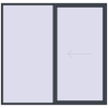 Pricing Sliding patio doors 2500x2400 mm REHAU GENEO HST ANTHRACITE_GREY_STRUKTURAL external