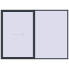Pricing Sliding patio doors 3000x2200 mm PATIO DOOR REHAU BRILLANT DESIGN ANTHRACITE_GREY_STRUKTURAL two-sided