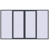 Pricing Sliding patio doors 3600x2200 mm PATIO DOOR REHAU BRILLANT DESIGN ANTHRACITE_GREY_STRUKTURAL external