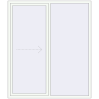 Ustalenie cen Przesuwane drzwi tarasowe 1800x2100 mm REHAU SYNEGO SLIDE RAL 9016 Traffic white dwustronny