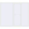 Pricing Sliding patio doors 2600x2200 mm PATIO DOOR REHAU BRILLANT DESIGN RAL 9016 Traffic white two-sided