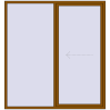 Pricing Sliding patio doors 2100x2250 mm REHAU SYNEGO SLIDE GOLDEN OAK two-sided