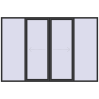 Pricing Sliding patio doors 3300x2200 mm PATIO DOOR REHAU SYNEGO ANTHRACITE_GREY_GLATT two-sided