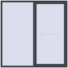 Pricing Sliding patio doors 2000x2000 mm REHAU SYNEGO SLIDE ANTHRACITE_GREY_STRUKTURAL two-sided