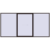 Pricing Sliding patio doors 4500x2200 mm PATIO DOOR REHAU BRILLANT DESIGN BLACK_BROWN two-sided