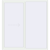 Pricing Sliding patio doors 2180x2340 mm PATIO DOOR REHAU SYNEGO RAL 9016 Traffic white two-sided