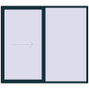 Pricing Sliding patio doors 2440x2160 mm PATIO DOOR REHAU SYNEGO STEEL_BLUE two-sided
