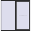 Pricing Sliding patio doors 2150x2200 mm PATIO DOOR REHAU BRILLANT DESIGN BLACK_STRUCTURAL two-sided