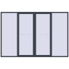 Pricing Sliding patio doors 3300x2200 mm PATIO DOOR REHAU SYNEGO ANTHRACITE_GREY_STRUKTURAL two-sided