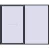 Pricing Sliding patio doors 2800x2300 mm REHAU GENEO HST ANTHRACITE_GREY_STRUKTURAL two-sided