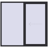 Pricing Sliding patio doors 2000x1900 mm PATIO DOOR REHAU BRILLANT DESIGN BLACK_ULTI-MATT two-sided