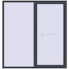 Pricing Sliding patio doors 1900x2000 mm PATIO DOOR REHAU BRILLANT DESIGN ANTHRACITE_GREY_STRUKTURAL external