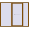 Pricing Sliding patio doors 2600x2200 mm PATIO DOOR REHAU SYNEGO GOLDEN OAK external
