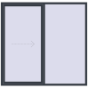 Pricing Sliding patio doors 2100x2030 mm REHAU SYNEGO SLIDE ANTHRACITE_GREY_STRUKTURAL two-sided