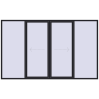 Pricing Sliding patio doors 3600x2200 mm PATIO DOOR REHAU BRILLANT DESIGN BLACK_ULTI-MATT two-sided