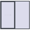 Pricing Sliding patio doors 2500x2400 mm REHAU SYNEGO SLIDE ANTHRACITE_GREY_STRUKTURAL external
