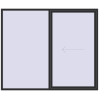 Pricing Sliding patio doors 2500x2100 mm PATIO DOOR REHAU BRILLANT DESIGN ANTHRACITE_GREY_GLATT two-sided