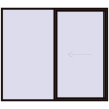 Pricing Sliding patio doors 2500x2200 mm REHAU SYNEGO SLIDE BLACK_BROWN two-sided