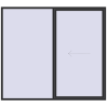 Pricing Sliding patio doors 2700x2400 mm REHAU GENEO HST ANTHRACITE_GREY_GLATT external
