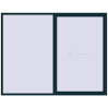 Pricing Sliding patio doors 2700x2100 mm PATIO DOOR REHAU SYNEGO STEEL_BLUE two-sided