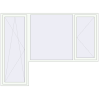 Pricing Balcony doors 2800x2100 mm BALCONY DOOR REHAU SYNEGO RAL 9016 Traffic white two-sided