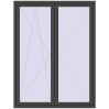 Pricing Balcony doors 1600x2100 mm BALCONY DOOR REHAU SYNEGO BASALT_GREY two-sided