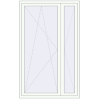Pricing Balcony doors 1310x2110 mm BALCONY DOOR REHAU SYNEGO RAL 9016 Traffic white two-sided