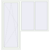 Pricing Balcony doors 2110x2200 mm BALCONY DOOR REHAU EURO 70 RAL 9016 Traffic white two-sided